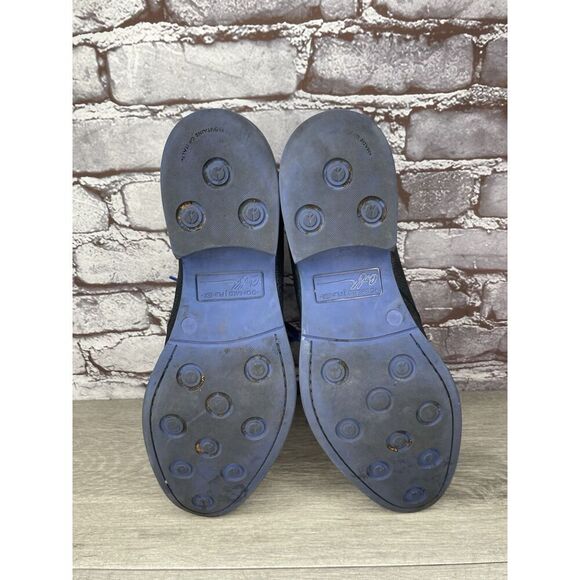 Donald J Pliner ELIO Black Leather Blue Pebble Lace Chukka Ankle Boots Men 9M/42 - Picture 10 of 16